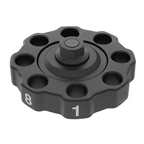 Precision Turret Press Spare Turret från FRANKFORD ARSENAL erbjuder enkel utbyte och ökad effektivitet för dina omladdningsbehov, perfekt för noggrannhet och hastighet.