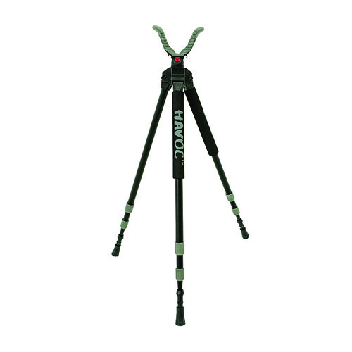 BOG Havoc Shooting Stick Tripod erbjuder stabilt skytte i en lätt och bärbar design, med snabb uppsättning och 360 graders komfort för ambush-situationer.