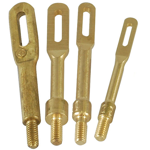 Tipton Solid Brass Slotted Tip-set med fyra kalibrar är hållbara och skonsamma mot pipan, perfekta för rengöring med solvent eller olja.