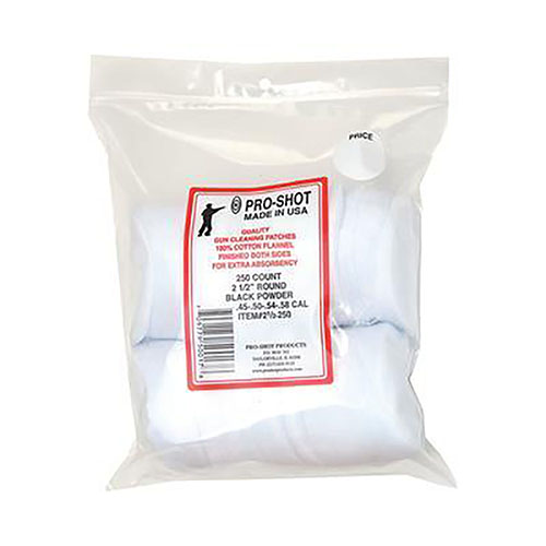 Tipton Patches 45-58 Caliber är 100% bomullsflanell, exakt skurna för Tipton® Jags, perfekta för optimal rengöring av din svartkrutspistoler.