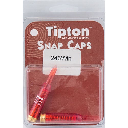Tipton Snap Caps för 243 Win skyddar din avtryckare och fjädrar, perfekt för justeringar och förvaring utan att skada mekanismen.