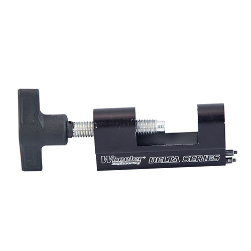 Wheeler Delta Series AR Trigger Guard Install Tool gör installation eller byte av trigger guards snabbt och enkelt, vilket sparar tid och förbättrar precisionen.