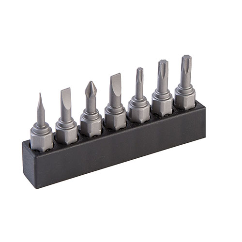 Wheeler Multi-Driver Tool Pen har en bekväm form, rymmer 6 bits och har en aluminiumhandtag för snabb byte av bits, samt en hållare för 7 extra bits.