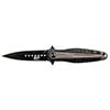 MPSH50BCP Shield Dagger Stiletto Point Blade Black/Grey Handle Clam Pack