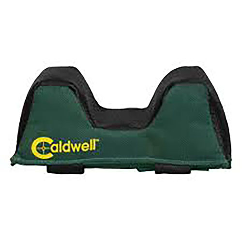 Caldwell Universal Front Rest Bag erbjuder en säker och stabil plattform med läder och polyester, snabb installation med hook and loop och perfekt formhållning.