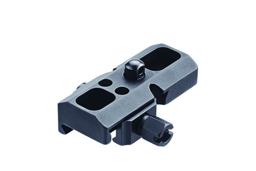 Adapter för Harris Bipod från ERATAC möjliggör stabil montering på Picatinny rails med en extra lång bas för ökad stabilitet på handskyddet.