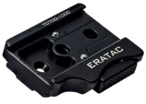 Denna tripodadapter konverterar en standard $1/4$"-20 gänga till en ERA-TAC slider för ARCA rails, kompatibel med T0700-1000 och T0700-2000.