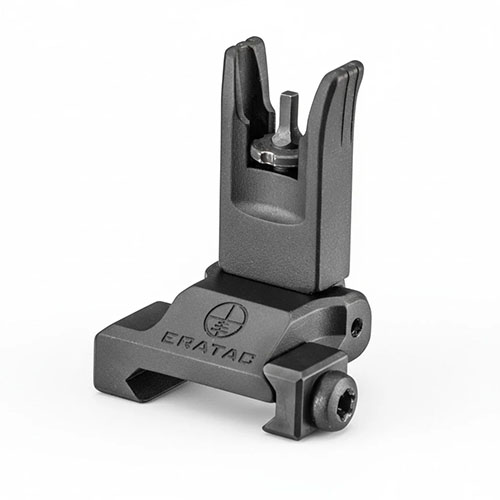 Backup Sights från ERATAC är tävlingsredo med en ultrafin 1,35 mm frontpost för hög precision, och fälls snabbt ner för en smidig profil.