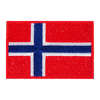 ULFHEDNAR Velcro-Patch med norsk flagg, 4x6 cm, finns i röd/vit/blå och tan. Perfekt för att visa patriotism på utrustning och kläder.