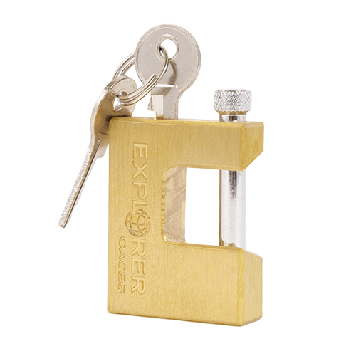 Skydda din Explorer Case med det robusta EXPLORER CASES mässingslåset. Låset passar perfekt och förhindrar oönskad åtkomst under transport.