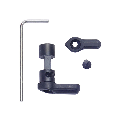 Schmeisser Ambidextrous Safety Selector 45° erbjuder dubbelriktad funktion, ergonomiska kontroller och enkel drop-in installation för maximal säkerhet och komfort.