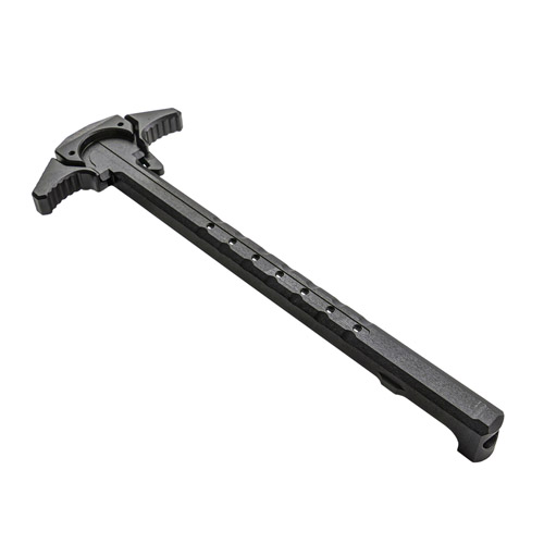 SCHMEISSER Ambidextrous Charging Handle är tillverkad av ALU 7075 T6, har ergonomisk design och gas-releving hål för optimal dämpning samt kan användas från båda sidor.