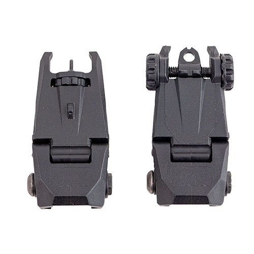 Breacher AR-15 Flip-Up Sight Set erbjuder en högre siktprofil för bättre sikt och snabbare målinriktning, lätt och hållbar design med backup-funktion.