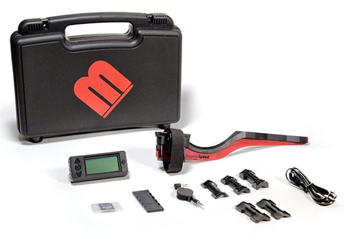 MagnetoSpeed V3 är en mångsidig ballistic chronograph som passar på pipor och dämpare från 1/2 till 2 tum, med extra utrymme för längre muzzle brakes.