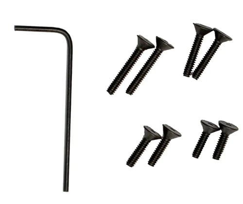 Den praktiska V3 Replacement Screw Kit Pack från MAGNETOSPEED innehåller 2 skruvar i tre storlekar samt en hexnyckel för enkel installation.