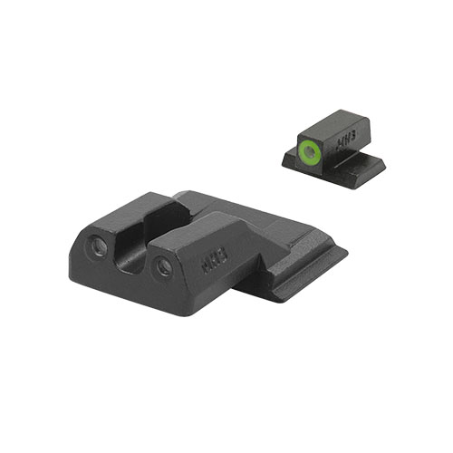 MEPRO HYPER-BRIGHT™ erbjuder världens ljusstarkaste pistol sikt med självlysande tritium, perfekt för dag och natt, hållbar och alltid redo.