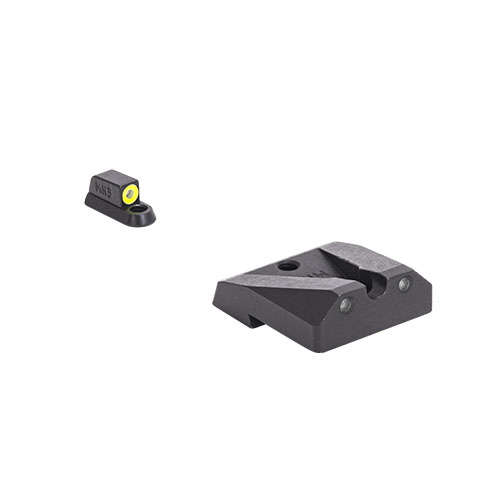 HYPER BRIGHT™ pistol sights erbjuder oöverträffad synlighet dygnet runt med tritium, hög hållbarhet och snabb målfokusering i alla ljusförhållanden.