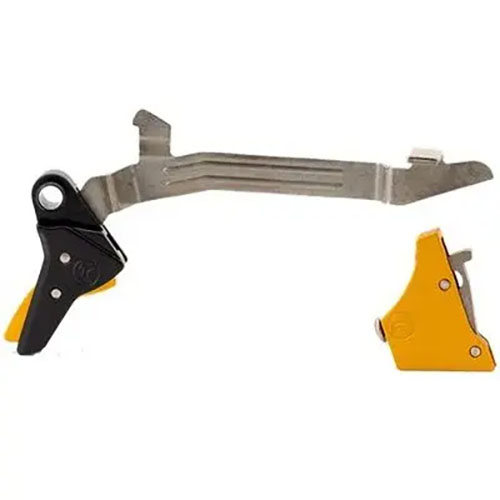 Timney Alpha Competition UBK för Glock Gen 3-4 erbjuder en lättare avtrycksvikt på 2,5-3 lb, förbättrad design och hållbarhet med NP3-beläggning.