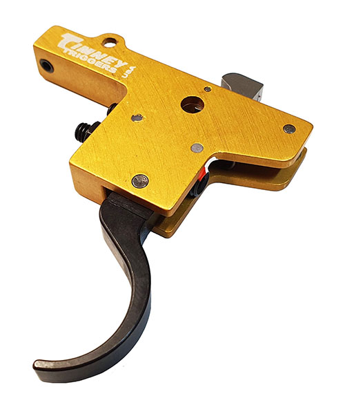 TIMNEY MAUSER FEATHERWEIGHT erbjuder en justerbar avtrycksvikt på 700-1800 g, med en robust aluminiumkonstruktion och enkel installation för M93/M96.