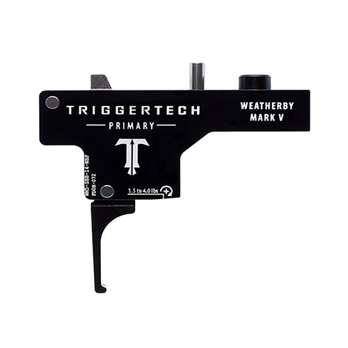 TRIGGERTECH Weatherby Mark V Primary erbjuder en noll-kryp break, kort övertrav, och pålitlighet även i tuffa miljöer med Frictionless Release Technology™.