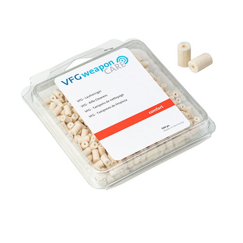 VFG COMFORT barrel cleaner för kaliber .45 är perfekt för lätt smuts och oljning, med 250 stycken för enkel och effektiv rengöring av din pipa.