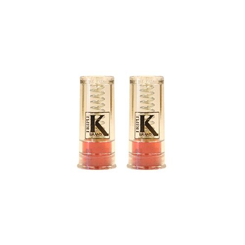 Spara avtryckare med TRIPLE-K DELUXE SNAP CAPS, 12 GAUGE. Perfekta för säker torrskjutning, med fjäderbelastade 