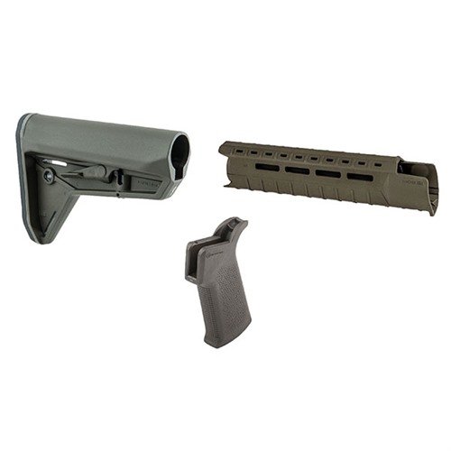 Uppgradera din AR-15 med Magpuls MOE-SL möbelset, inklusive en lätt och ergonomisk buttstock, handguard med M-LOK och en vertikal grip för bättre kontroll.