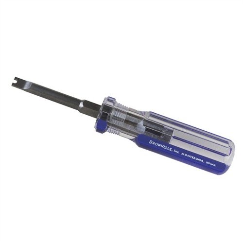 Den specialdesignade SHOTGUN MAINSPRING TOOL från BROWNELLS gör det enkelt och snabbt att byta mainsprings i dubbelpipiga hagelgevär utan skador.