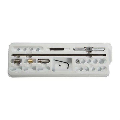 11° .38-.45 INTERMEDIATE CHAMFERING KIT ger en perfekt, chatter-fri chamfer som eliminerar bullet splatter, och inkluderar en Facing Cutter och en valbar Pilot.