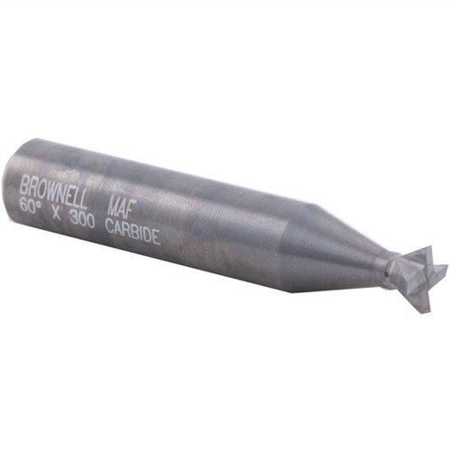 CARBIDE FRONT SIGHT DOVETAIL CUTTER ger exakta snitt för installation av specialfronter på handeldvapen, med slitstark solid carbide och noggrann passform.