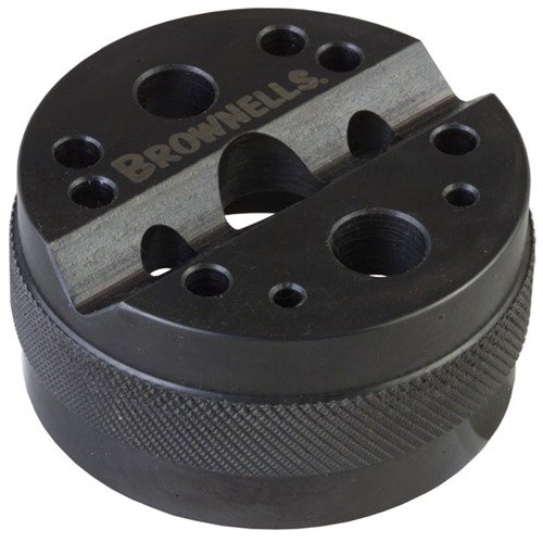 Den tunga och precisionsbearbetade GUNSMITH STEEL BENCH BLOCK är perfekt för att driva ut pinnar med 13 hål i olika storlekar och en V-form för ovala föremål.