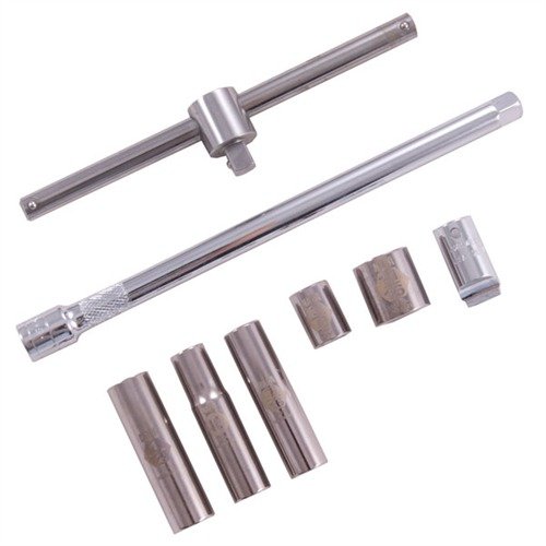 Detta kompletta STOCK TAKEDOWN SET innehåller allt du behöver för att enkelt ta bort buttstock-bultar och action spring tube nuts utan att skada.