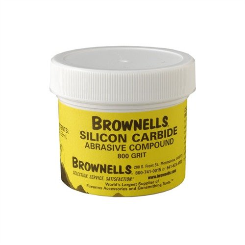 SILICON CARBIDE ABRASIVE KIT från BROWNELLS erbjuder sju beprövade grit som ger långvarig och effektiv slipning av härdat stål i praktiska 2 oz. burkar.