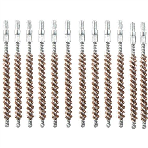 DOUBLE-TUFF™ BORE BRUSH med extra tjocka bronsborst ger effektiv rengöring av tuffa avlagringar i pipor på handeldvapen, gevär och hagelgevär.