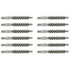 STANDARD LINE STAINLESS STEEL HANDGUN BORE BRUSHES erbjuder aggressiv rengöring för kraftigt smutsade pipor, tillgängliga i praktiska 12-pack för bättre värde.