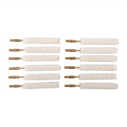 WOOL BORE MOPS i ren, naturlig ull ger effektiv rengöring av pipan, håller mycket rengöringsmedel och skadar inte borren med sin mässingskoppling.