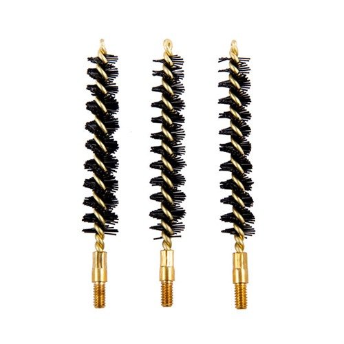 Den kraftfulla nylonborsten gör det enkelt att ta bort envisa avlagringar. Extra styva borstar är säkra för både rifling och smoothbore ytor.