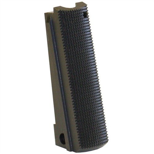 FLAT 1911 mainspring housing med 25 lpi checkering erbjuder ett säkert grepp utan skärpa, perfekt för tävling och taktiska vapen.