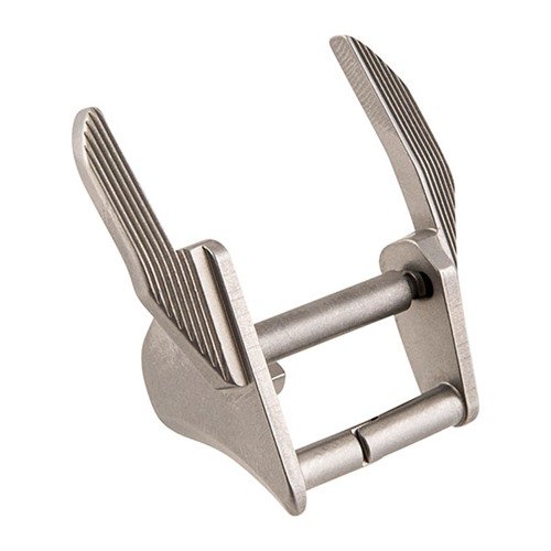 Ed Browns ambidextrösa Carry Thumb Safety för 1911 erbjuder en slimmad design för bättre bärbarhet och säkerhet, tillverkad av högkvalitativt stål.