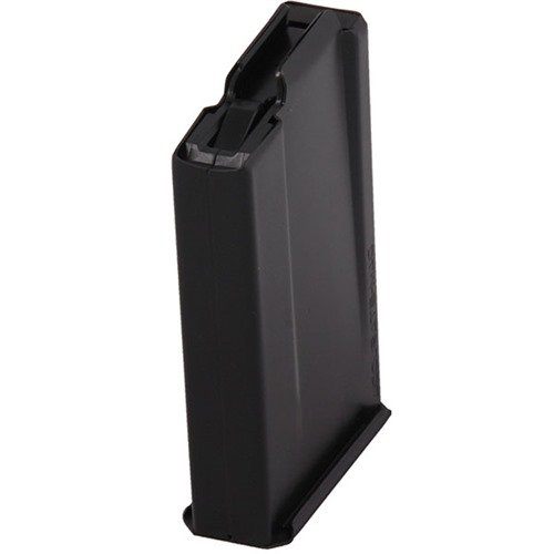 Högkvalitativt AICS-kompatibelt magasin i stål med Teflonbeläggning och polymerföljar för pålitlig matning, perfekt för .223/5.56 och Savage 110 338.