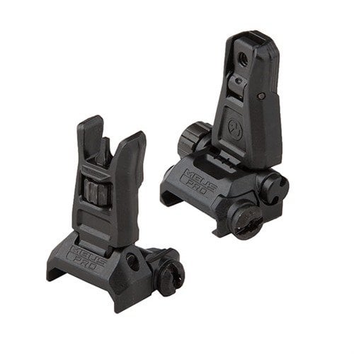 MBUS PRO BACKUP SIGHT SET från MAGPUL är tillverkad av härdat stål med melonitefinish, lågprofil och verktygslös justering för enkel användning.