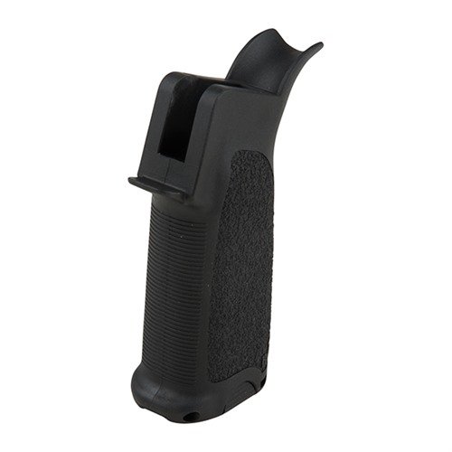 AR-15 MOD-3 GUNFIGHTER GRIP erbjuder ergonomisk design för bättre kontroll, hållbart polymermaterial, texturerad yta och en vattentålig förvaringslucka.