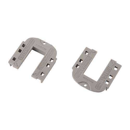 1911A1 ALIGNER INSERT är en praktisk tillbehör för UPLULA-laddare som eliminerar vickande av magasin, perfekt för 1911 .45ACP och 9mm singelstack.