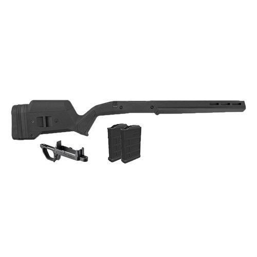 Detta paket för Remington 700 inkluderar en justerbar Magpul Hunter 700-stock, en magasinwell och två pålitliga 10-runders PMAG 7.62 AC magasin.