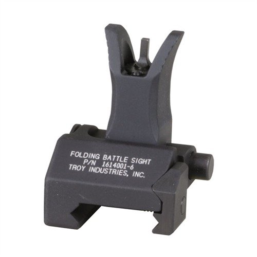 TROY INDUSTRIES AR-15 flip-up front sight ger en robust backup, enkelt att fälla upp, låser säkert och passar på Picatinny rail för optimal integration.