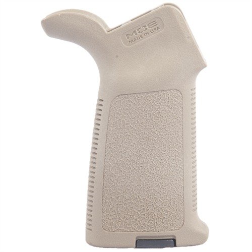 Magpul MOE Grip erbjuder en hållbar och ekonomisk lösning för bättre grepp och kontroll, med en ergonomisk design och djupa räfflor för ökad komfort.