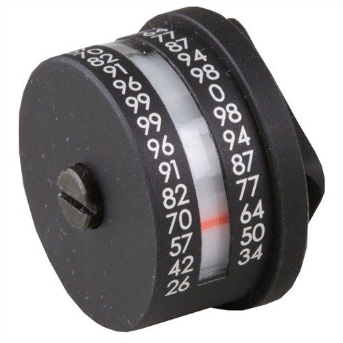 COSINE INDICATOR förbättrar noggrannheten vid skytte upp eller ner för backar, med en lättavläst nål som visar lutning och avståndsjustering.