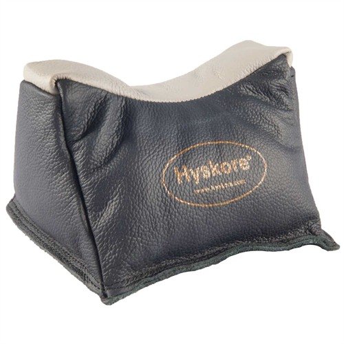 HYSKOREs Universal Leather Rest Bag i toppläder ger stabilt stöd, är fyllt med lätta plastkulor och har en halkfri mockabotten för bästa precision.
