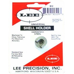 Lee Universal Shellholder #12 är en mångsidig shell holder som passar de flesta reloading presses, men fungerar inte med Lee Auto Prime.