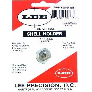 Lee Universal Shellholder #16 är en mångsidig shell holder som passar de flesta reloading presses, men fungerar inte med Lee Auto Prime. Perfekt för effektiv omladdning!